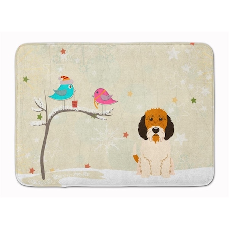 Carolines Treasures Christmas Petit Basset Griffon Veenden Machine Washable Memory Foam Mat BB2551RUG